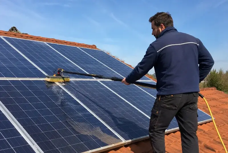 Nettoyage et entretien de panneaux solaires à Erre